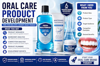 develop toothpaste mouthwash teeth whitening and oral care products
