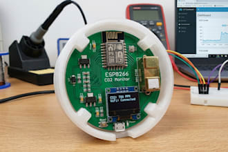 develop esp8266, co2 monitoring, sensor pcb and iot hardware