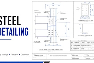 create steel detailing and fabrication shop drawings