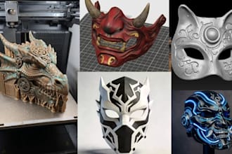 3d print and paint mask custom 3d helmet 3d cosplay stl anime mask armor design