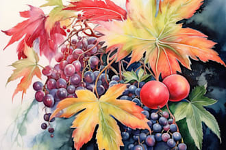 paint watercolor flowers and botanical illustrations