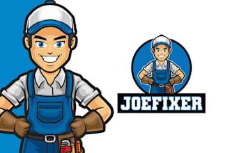 create a clean and modern handyman service logo