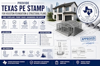 provide texas pe stamp for houston foundation and structural plans