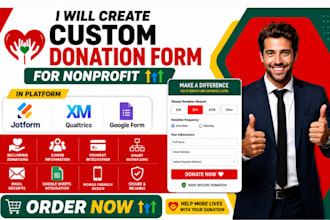 create custom donation form for nonprofit in jotform qualtrics google form