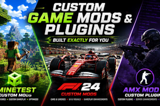 develop custom minetest mod, f1 24 mods, and amx mod x plugins