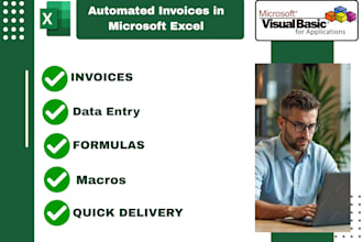 create a simple excel invoice with automated calculations