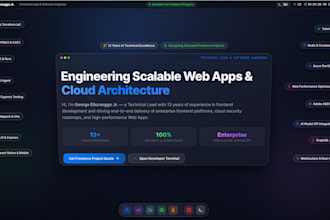 build full stack web development and cloud architecture
