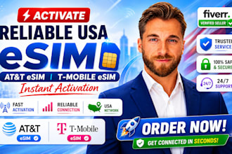 activate USA esim for iphone and android device
