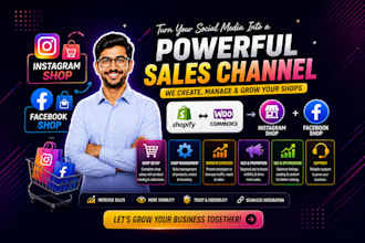 create and manage instagram and facebook shop with shopify or woocommerce