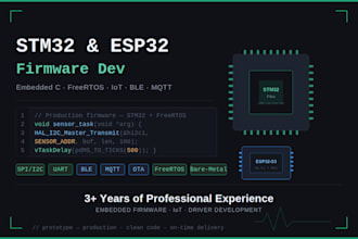 professional firmware for esp32 or stm32 microcontrollers