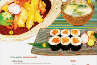 design authentic sushi, fusion and gastro pub menus