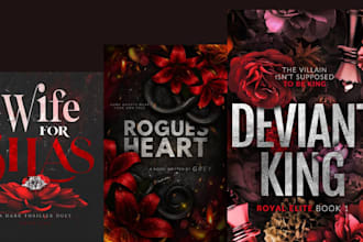 do dark romance cover, romance book cover, fantasy cover,  horror poster,