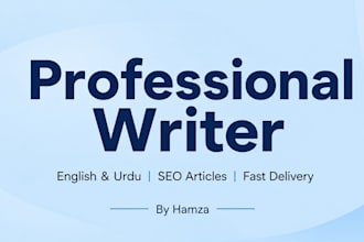 write SEO blog articles and website content