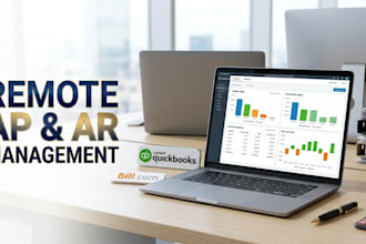 be your remote qbo and bill bookkeeper for accounts payable and receivable