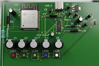 create esp32 pcb design circuit board schematic and firmware using altium kicad
