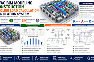 hvac bim modeling, construction cooling load calculation ventilation system