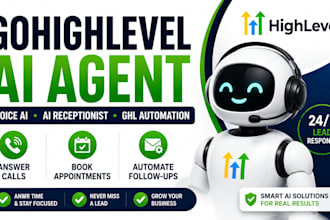 setup gohighlevel voice ai agent,ai receptionist and ghl agent studio automation