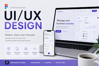 design modern figma UI UX for websites and saas products