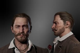 do 3d realistic character modeling aaa game character unity unreal and 3d print