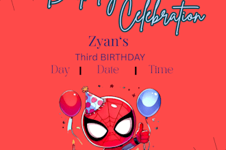 design a custom birthday invitation card