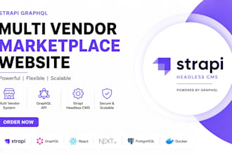develop strapi graphql multi vendor marketplace website