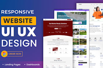 design responsive website UI UX and dashboard UI UX