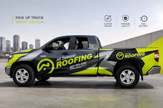 do pickup truck wrap ,vehicle wrap design, truck wrap design