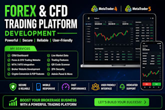 build forex trading platform, cfd trading, crm mt4, , web app, brokers website