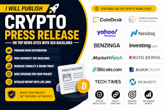 publish crypto press release on top news sites with SEO backlinks