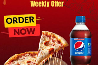 design attractive pizza and food promotional posters