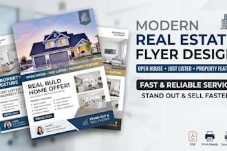 design a modern real estate business flyer