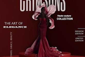 design luxury fashion posters,  social media graphics
