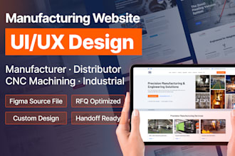design b2b manufacturing website UI UX in figma