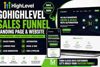 build gohighlevel sales funnel landing page website lead generation