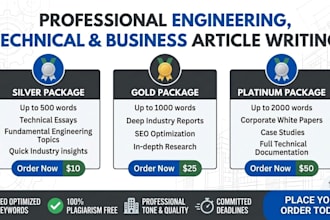 write professional engineering, technical, and business articles