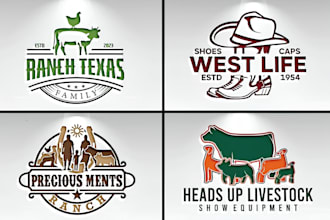do cattle brand, western and ranch logo design