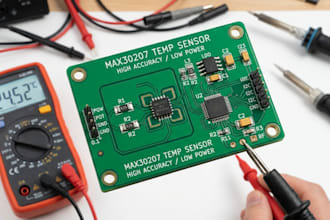 design high accuracy low power temperature sensor pcb using max30207