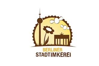 design glamorous urban berlin bee apiary logo