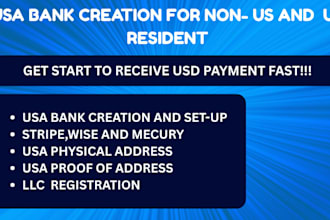 create USA bank account mercury wise llc business bank account opening