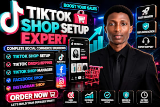 tiktok shop setup, tiktok dropshipping, facebook shop and instagram shop