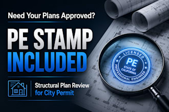 structural plan review pe stamp for city permit