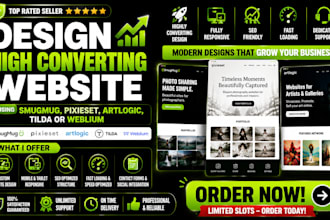 design smugmug pixieset artlogic tilda typedream website or weblium landing page