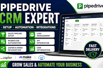 setup pipedrive CRM automation sales pipeline workflows and apl integrations