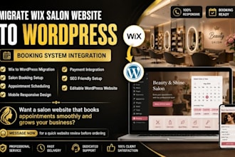 migrate wix salon booking website to wordpress booking system integration