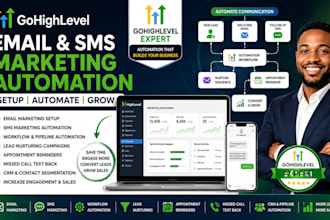 setup gohighlevel email marketing SMS marketing automation workflow