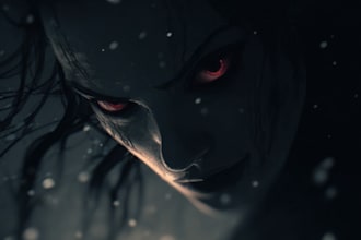draw a detailed dark art rock gothic illustration