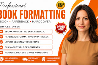 book formatting, ebook formatting, layout design, paperback