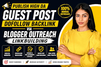 publish high da guest post dofollow backlink via blogger outreach linkbuilding