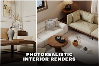 create photorealistic architectural renders for architects and interior studios