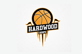 design glamorous youth basketball league logo